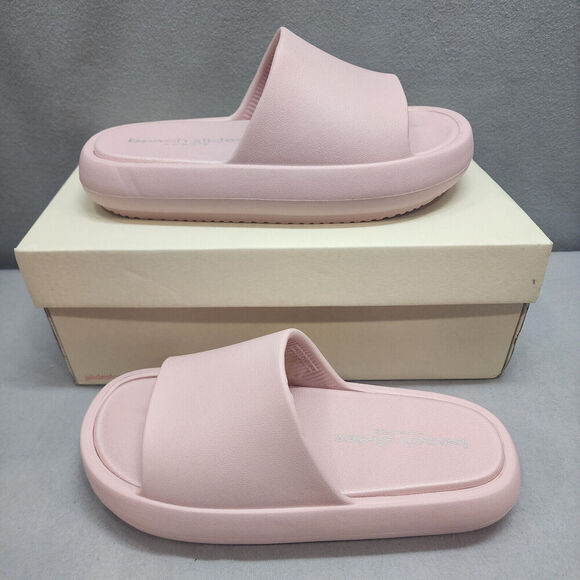 J SLIDES PINK EVA SQUISH BEACH SLIDES Women's Size 9‎ NEW IN BOX - Picture 2 of 8